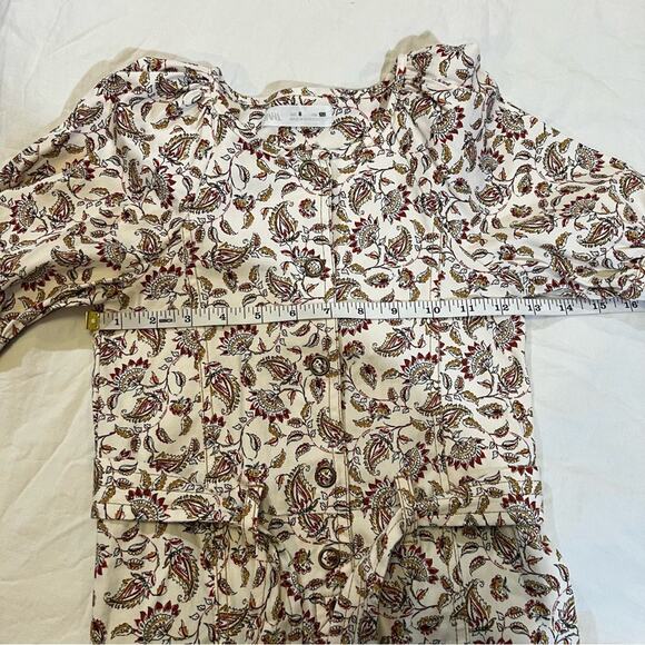Zara Girls Tie Waist Paisley Jumpsuit size 8 - Picture 6 of 11